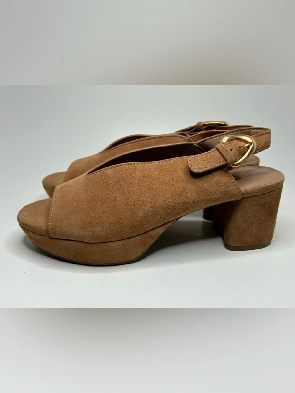 Aerosols Cornelia Slingback Open Toe Platform Sandal Heel Size 8